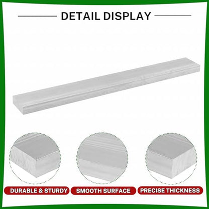 6061 Aluminum Flat Bar, 0.3" Thickness X 1" Width X 8" Length Aluminum Flat Plate, Solid Aluminum Bar for Crafting, Industrial Building - size: 0.3" X 1" X 8"