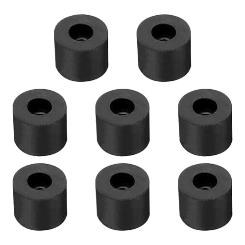 PATIKIL Rubber Spacer, 8 Pcs Rubber Anti Vibration Foot Pad Bumper 0.8" OD 0.2" ID Count Sink Hole Washer Round Neoprene Bushings Spacer for Air Compressor Machinery Generator Car Black - size: 0.8" OD x 0.2" ID