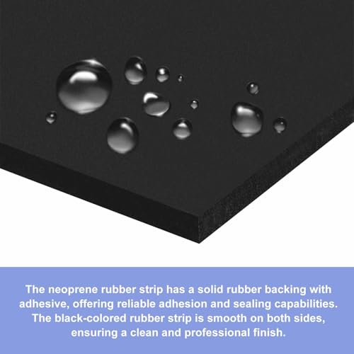 MECCANIXITY Adhesive Neoprene Rubber Strips Sheet 4"x118"x 0.06"(W L THK) - color: Yellow, size: 4" x 118" x 0.06"