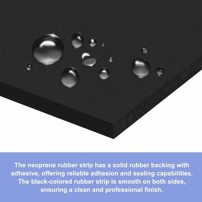 MECCANIXITY Adhesive Neoprene Rubber Strips Sheet 4"x118"x 0.06"(W L THK) - color: Yellow, size: 4" x 118" x 0.06"