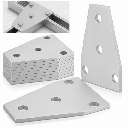 Flutesan 8 Pcs 4 Hole T Bracket for 1-5/8" Strut Channel Flat Tee Plate