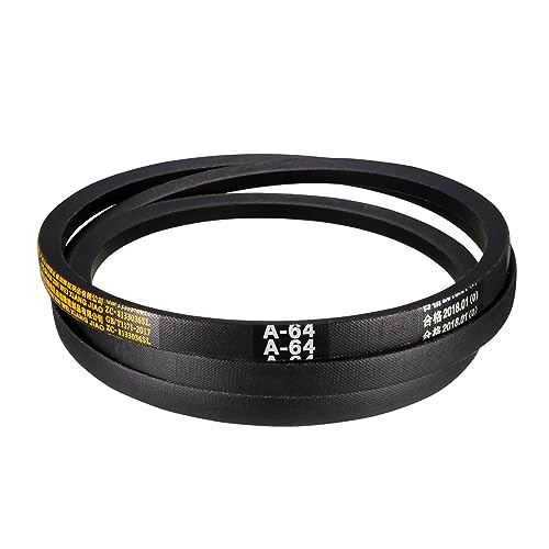 A-64 Drive V-Belt - [64-inch Inside Circumference] A-Section Rubber Drive Belt Wrapped for Transmission Use - size: A-64