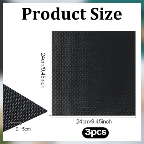 OLYCRAFT 3 Pack 240x240x1.5MM Carbon Fiber Sheet 3K Real Carbon Fiber Board Plate 100% 3K Laminate Plate Panels Sheets Lightweight High Strength Panel for RC Airplanes Drone Laptop Repair Panel - size: 240x240x1.5MM