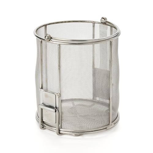 Dip N’ Drain – Stainless Steel Part Cleaning Strainer Basket for 2-Gallon Buckets (Bucket Included) | 1/32″ Mesh, Swing Handle, Perfect for Mechanics, Auto Parts, Garage, Shop & Home Workshop Cleaning - size: 2 Gal. 1/32" Mesh - Bucket