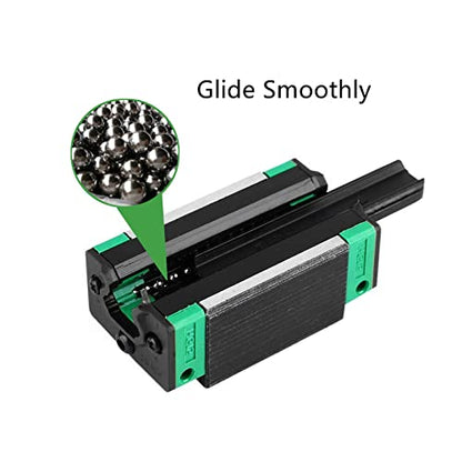 Linear Guide Rail 2PCS HGR15 300mm Linear Slide Rail Guide Rail 4PCS HGH15CA Square Block Bearings for DIY CNC Routers Kit Lathes Mills - size: 300mm, style: HGR15