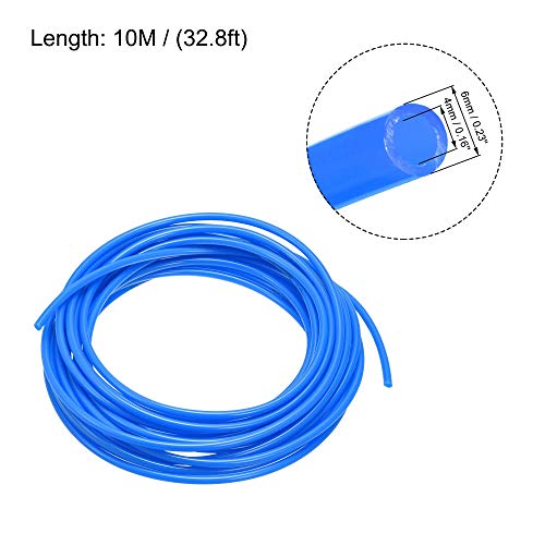 uxcell Pneumatic Air Hose Tubing Blue with Connect Fitting Kit - color: Blue