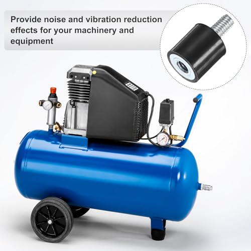 M METERXITY 8-Pack Rubber Mounts D8mmxH8mm Male/Female Vibration Isolators Cylindrical Shock Absorber W M3 x 6mm Studs for Air Compressor/Car/Pump/Boat/Garage Motor/Bobbins Rubber Isolators - size: M3 x 6mm, 8mm x 8mm