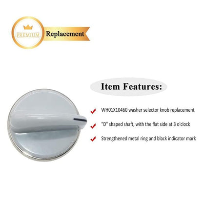WH01X10462 Dryer Control Knob with Reinforced Metal Ring-2Pack Replacement