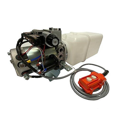 Magister Hydraulic Pump 12V DC Double Acting Power Unit with 8 Quarts Plastic Reservoir Max Pressure 2600 - color: Double Acting, size: 8 QTs