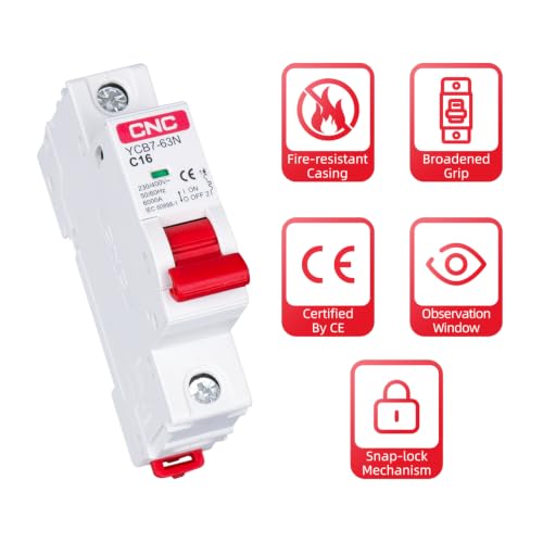CNC 2PCS AC Miniature Circuit Breaker, 32 Amp 120V/240V 1 Pole - size: 32A