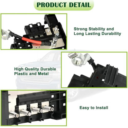 Battery Distribution Fuse Block Fuse Box with Upper Cover Compatible with 2017-2019 Chevrolet Chevy Silverado GMC Sierra Replaces 84354721 84043745 84180633 - style: 84354721 Fuse Block with Cover