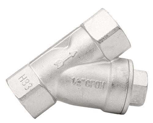 1/2" Stainless Steel Y-Strainer - 800WOG, FxF NPT - size: 0.5 Inch