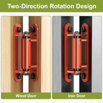 Heavy Duty Gate Hinger 7” Silent Bearing Gate Hinges Red - color: Red