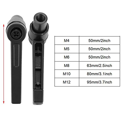 4pcs Fixing Handle Machine Knobs, Adjustable Stainless Steel M10 Female Thread (M10)