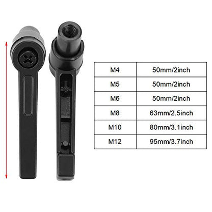 4pcs Fixing Handle Machine Knobs, Adjustable Stainless Steel M10 Female Thread (M10)