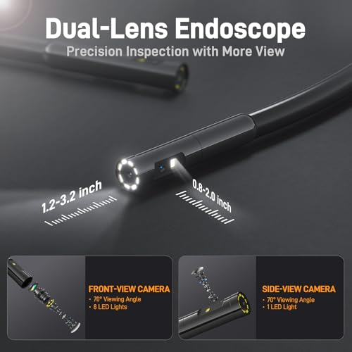 Teslong Dual Lens Borescope with Light for Automotive Mechanic Wall Vent