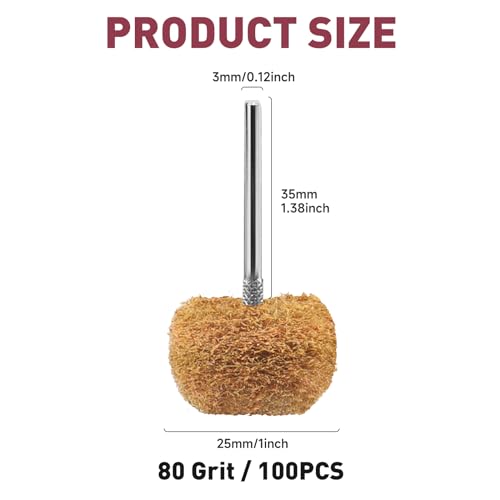 100 PCS Abrasive Buffing Wheel, 1 Inch Polishing Kit 80 Grit - style: Yellow 80 Grit 100pcs