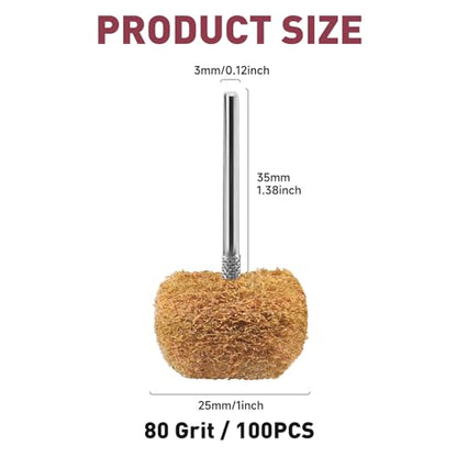 100 PCS Abrasive Buffing Wheel, 1 Inch Polishing Kit 80 Grit - style: Yellow 80 Grit 100pcs