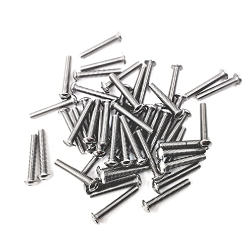 M4-0.7 x 25mm Button Head Socket Cap Screws, Allen Socket Drive, 304 Stainless Steel, Full Thread, Bright Finish，Metric Thread Hex Socket Bolt Fastener 50PCS - size: M4-0.7 x 25mm
