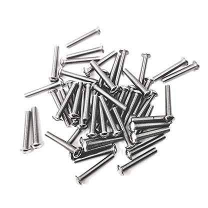 M4-0.7 x 25mm Button Head Socket Cap Screws, Allen Socket Drive, 304 Stainless Steel, Full Thread, Bright Finish，Metric Thread Hex Socket Bolt Fastener 50PCS - size: M4-0.7 x 25mm