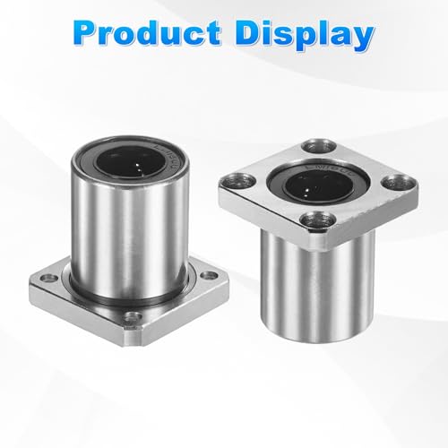 PATIKIL LMK16UU Linear Ball Bearings 16mm Bore Dia 28mm OD 36mm Long 4.5mm Hole, 4Pcs Round Flange Linear Motion Bushing Double Side Rubber Sealed Rod Liner Shaft for Machine 3D Printer - size: 16mm