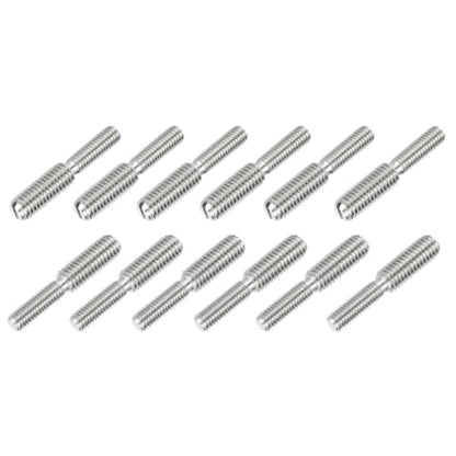 M10x20mm to M12x20mm Double End Threaded Stud Screw Reducing Bolt,304 Stainless Steel Thread Reducer Adapter for Furniture Fastener Welding, Hardware Connectors 12 Pack - size: M10x20mm to M12x20mm
