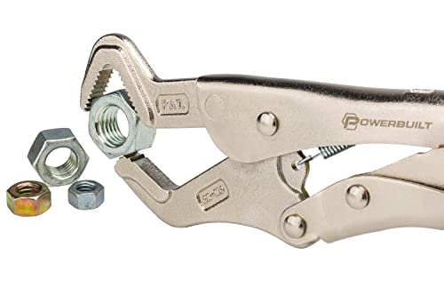 Powerbuilt 9-Inch Parrot Nose Pliers Hand Tool, Adjustable Locking Jaw, Non-Slip Grip on Pipes and Bolts, Car Vehicle Repair, Sinks, Home Improvement Tools - 642896