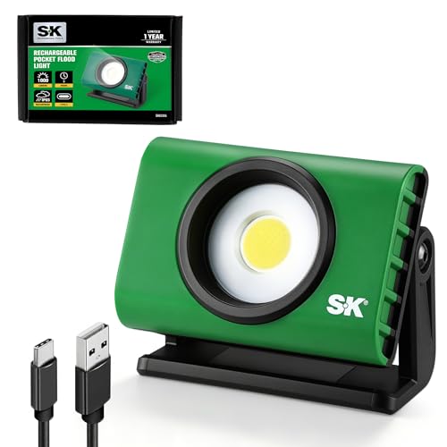 SK Magnetic Work Light Rechargeable, 1000LM COB LED Light, 4500mAh, Type-C