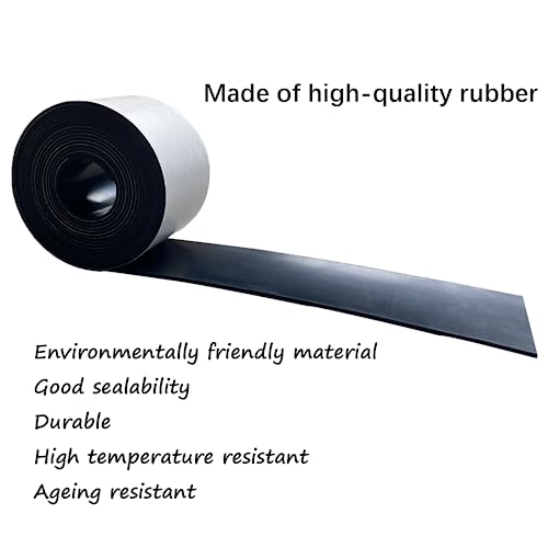 Solid Rubber Strips with Adhesive 1/16 (.062)" Thick X 2" Wide X 10'Long - size: 2"X10'X1/16, style: With Adhesive