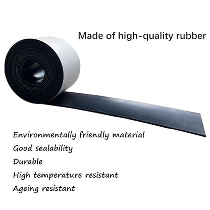 Solid Rubber Strips with Adhesive 1/16 (.062)" Thick X 2" Wide X 10'Long - size: 2"X10'X1/16, style: With Adhesive