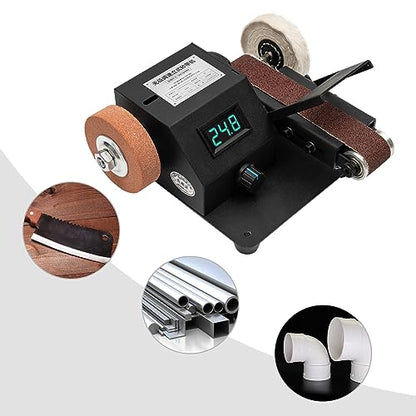 Electric Grinder Belt, Sander Polishing Grinding Knife, Mini DIY Sharpener Machine for Metal Wood DIY Handcraft, Tool & Knife Sharpening