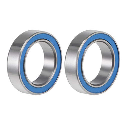 uxcell 6700-2RS Deep Groove Ball Bearing 10x15x4mm Double Sealed ABEC-3 Bearings 2-Pack - size: 10x15x4mm