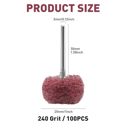 50 PCS Abrasive Buffing Wheel, 1 Inch Polishing Kit 240 Grit - style: Red 240 Grit 50pcs