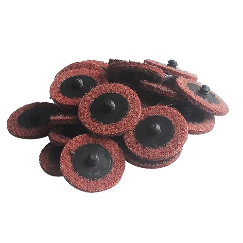 20 Pcs 2'' Surface Conditioning Discs,Roll Lock Quick Change Sanding Discs Medium Deburring Wheel for Die Grinder or Rotary Tool(Red: 120#-150#) - style: 2'' Red Sanding Discs(120#-150#)