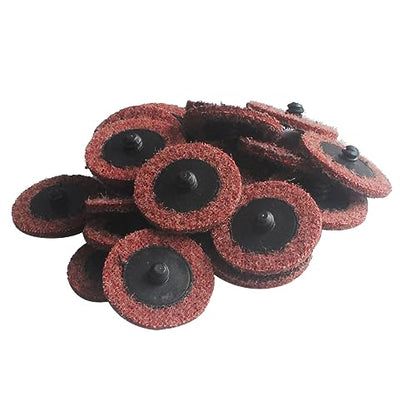 20 Pcs 2'' Surface Conditioning Discs,Roll Lock Quick Change Sanding Discs Medium Deburring Wheel for Die Grinder or Rotary Tool(Red: 120#-150#) - style: 2'' Red Sanding Discs(120#-150#)