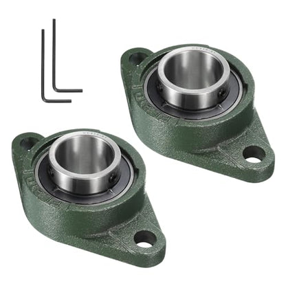 uxcell 2pcs UCFL210-31 Pillow Block Bearings 1-15/16 inch Bore Self Alignment, Solid Cast Iron Base Mounted Chrome Steel Bearings - size: UCFL210-31