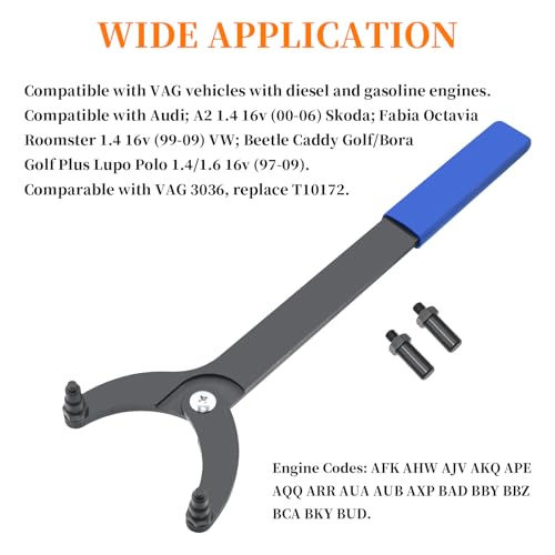 Engine Timing Belt Change Tool Kit Against Timing Pulley Holder Tool