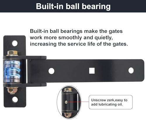 13'' Heavy Duty Strap Gate Hinges 900 LBS,180° or 90° Smooth Open Hinge