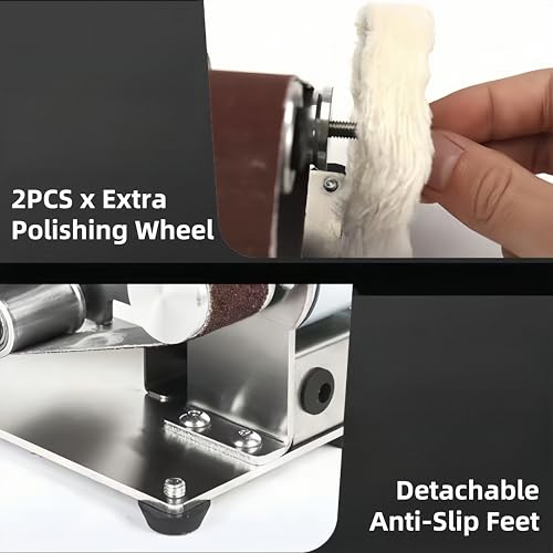 Electric Jewelry Making Belt Sander Tool, 4000-9000RPM Ring Making Knife Sharpener Kit, Mini Bench Grinder Polisher Machine for Woodworking Metalworking Jewelry Making