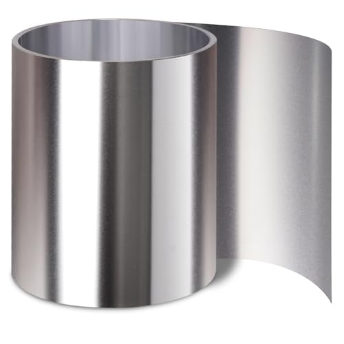 Vigorous 304 Stainless Steel Foil Roll, 12" x 5Ft Stainless Steel Sheet, Full Hard, 0.2mm Thick Stainless Steel Flashing for DIY, Arts & Crafts Project, Decoration, Protection, Kitchen and Bath - size: 12" x 5Ft