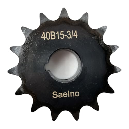 #40 Roller Chain Sprocket Type B 3/4 inch Bore 15 Tooth, Hardened Antirust 1045 Steel Drive Sprockets 40B15-3/4