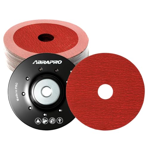 4.5" x7/8" Ceramic Resin Fiber Sanding Discs 120 Grit -25Pcs - style: 120grit-25Pack