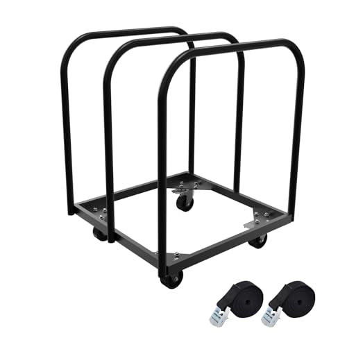 3 Pole Folding Table and Chair Cart, 8PCS Table Storage Capacity Panel Cart - size: 3 Pole No Soft Pad