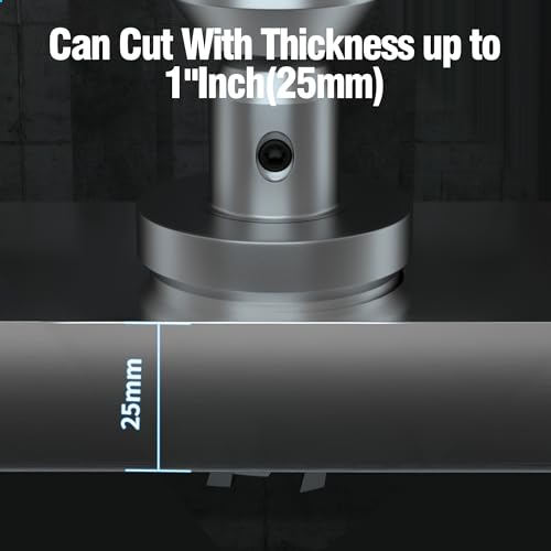 HUHAO TCT Hole Saw Kit 1-3/16"(30mm),Heavy Duty Tungsten Carbide Tipped Hole Drill Bit with Titanium-Plated Pilot Drill bit,Tipped Hole Cutters for Hard Metal,Alloy,Stainless Steel,Plastic,Iron - size: 1-3/16"(30mm)