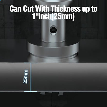 HUHAO TCT Hole Saw Kit 1-1/64"(26mm),Heavy Duty Tungsten Carbide Tipped Hole Drill Bit with Titanium-Plated Pilot Drill bit,Tipped Hole Cutters for Hard Metal,Alloy,Stainless Steel, Plastic,Iron - size: 1-1/64"(26mm)