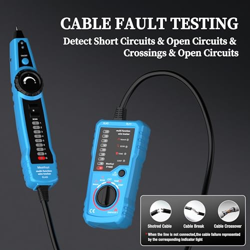 Network Cable Tester, Wire Tracer Tone Generator and Probe Kit - color: Bule-Red