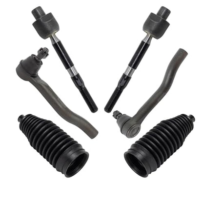 TRQ Front Steering Kit Steering Rack & Pinion Bellow Tie Rod - style: PSA27296