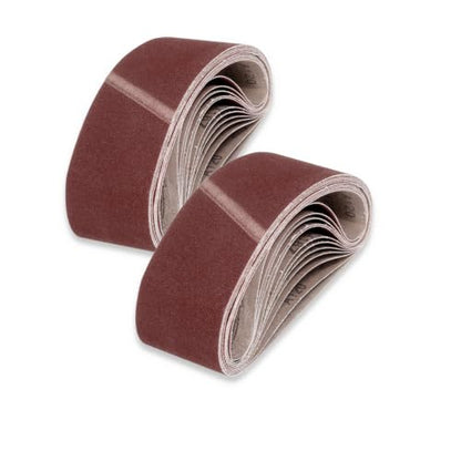 3 x 18 Inch Mixed Grit Sanding Belt 30 Pcs, 5 Each of 40/60/80/120/150/240 Grits, Aluminum Oxide Sanding Belt for Knife Making, Metalworking, and Woodworking, High-Performance Sharpening Belts - size: 3 x 18 Inch Mixed Grit