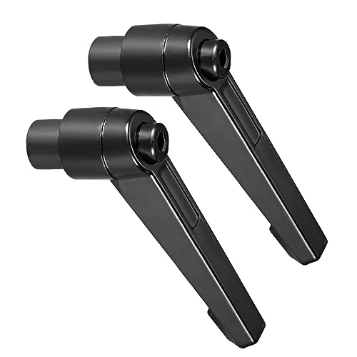 Clamping Lever Handles, M8 Female Thread 57mm Lever, Adjustable Quick Release Locking Rotating Knobs Black - (Applications: for Lathe Machinery), 2-Pieces - size: M8 x 57mm