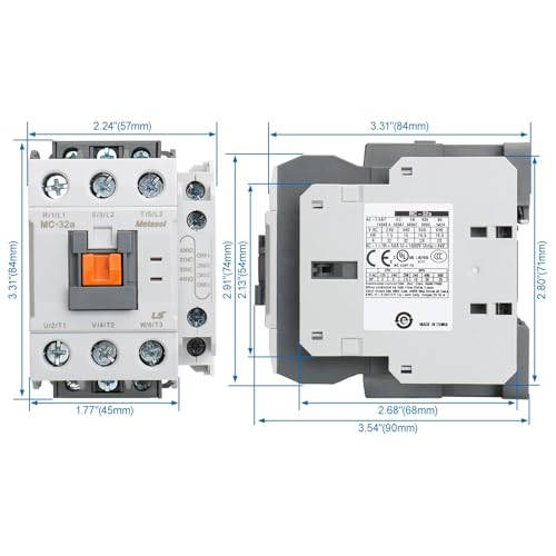BAOMAIN 3-Pole Magnetic Contactor,50A Ith 110V AC Coil,UL Certified MC-32a